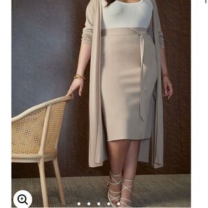 Tie Waist Midi Skirt Eloquii NWT